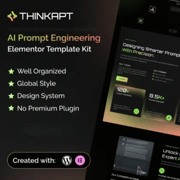 Thinkapt – Elementor Template Kit for AI & SaaS Websites